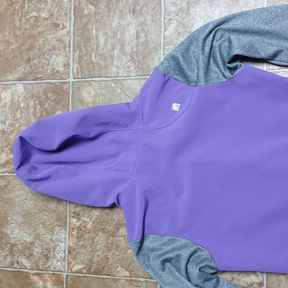 Outfitter Trading Co. Purple and Gray Hooded Performance Jacket Size Small - Picture 6 of 7